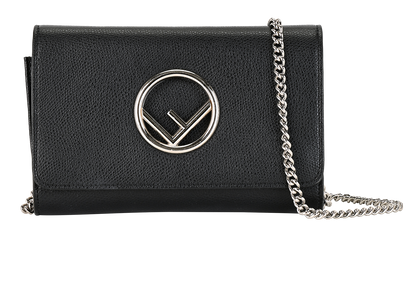 Kan I Wallet On Chain, &pound;495, Handbags, Black, Leather, Front view